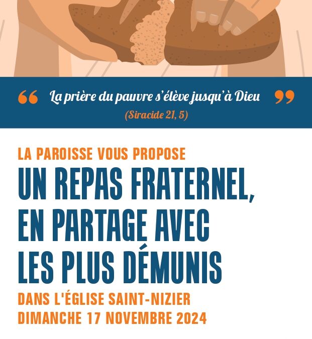 17 novembre 2024 : repas paroissial avec les plus démunis